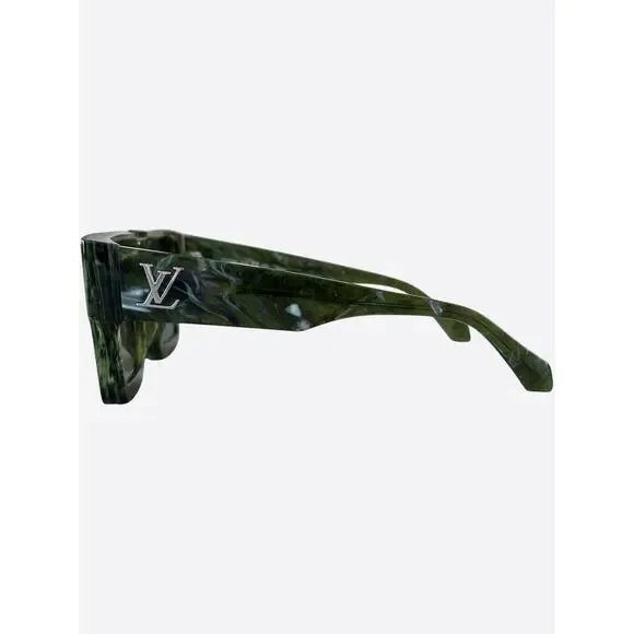 Louis Vuitton Green Marble Cyclone Sunglasses